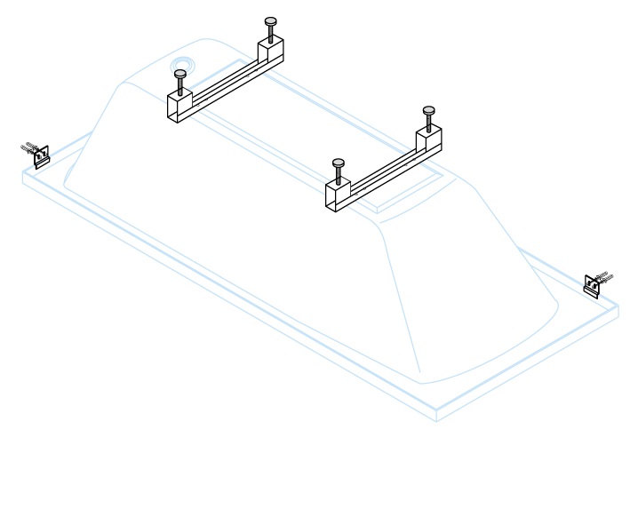 Универсальный комплект ног для прямоугольных акриловых ванн LEG-KIT-150  CEZARES