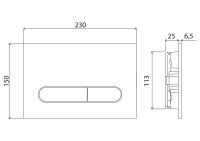 Кнопка смыва BelBagno PROSPERO, цвет-хром матовый 150х230х65 BB006-PR-CHROME.M BelBagno