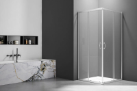 Душевой угол раздвижной квадратный RV101-8090-01-C4 900x800x1900 Цвет профиля Хром Стекло Прозрачное Veconi