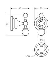 Крючок OLIMP-HK-01-Sw Хром CEZARES