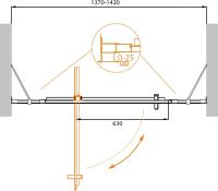 Дверь в проем. MOLVENO-BA-12-90+50-C-Cr-IV 1400x1950 Cezares