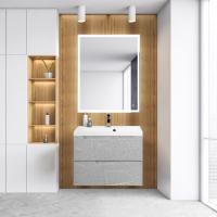 База под раковину подвесная с двумя выкатными ящиками VITTORIA-700-2C-SO-TB-P BelBagno