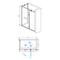Душевой уголок RGW VI-41 прямоугольный  80*100*195 02044180-18 профиль Белый стекло Прозрачное 8 мм RGW