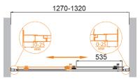 Дверь в проем. MOLVENO-BF-1-130-P-Cr 1300x1950 Cezares