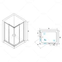 Душевой уголок RGW PA-146B прямоугольный  70*90*185 020814679-14 профиль Чёрный стекло Прозрачное 6 мм RGW