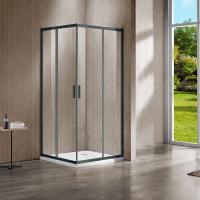 Душевой уголок, квадратный/прямоугольный VSS-1G8012CLGM 1100х800х1900 профиль вороненая сталь стекло прозрачное VINCEA