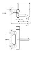 Смеситель для ванны и душа  ECO-VD-01 Хром   Cezares