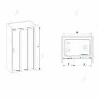 Душевая дверь RGW PA-13 130*195 06081313-11 профиль Хром стекло Прозрачное 5 мм RGW