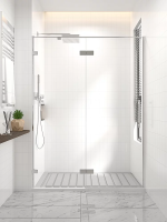 Душевая дверь раздвижная 1600x2000 цвет профиля хром стекло прозрачное PR3/L-160-01-CH-C4 Premium Veconi