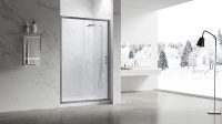 Душевая дверь раздвижная VN55GM-130-01-C8 1300x1950 Цвет профиля Оружейная сталь Стекло Прозрачное Veconi