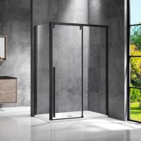 Душевой уголок Lugano VSR-1L9012CLB, 1200*900, черный, стекло прозрачное, , шт Vincea