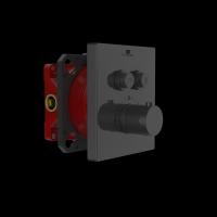 Встраиваемый смеситель для душа  2-х функциональный, термостатический  цвет вороненая сталь VSCV-321TGM VINCEA