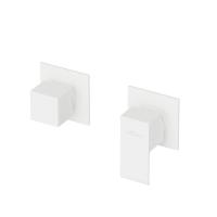 Встраиваемый однорычажный смеситель для душа с поворотным переключателем на 3 выхода  PORTA-VDIM3-M-BIO Белый матовый ручка  Белый матовый Cezares