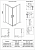 Душевой угол раздвижной квадратный 800x800x1950 RV22-80K-02-19C1 Цвет профиля Хром Стекло Стекло Veconi