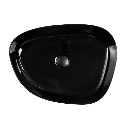 Раковина керамическая накладная, чёрная  BB1435-NERO BELBAGNO