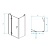 Душевой уголок RGW PA-77-1B L (PA-07B L + Z-060-2B + держатель O-204B) прямоугольный  120* 80*195 410877128-084L профиль Чёрный стекло Прозрачное(Принт) 6 мм RGW