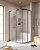 Душевой уголок, радиальный RELAX-304-RH-2-120/90-C-GM 900x1200x2000 Cezares