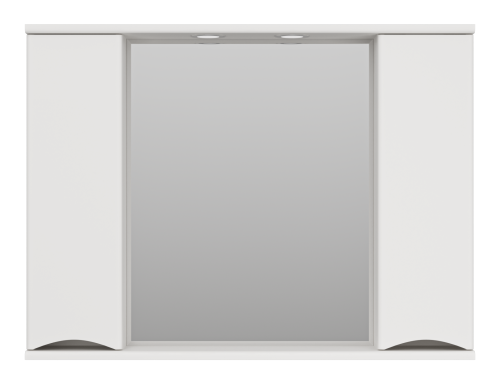 Атлантик -100 Зеркало с 2 шкаф. белый